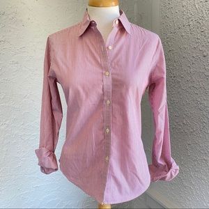 Brooks Brothers Red White Striped Non-Iron Blouse